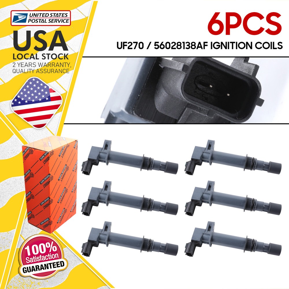 High Performance 6Pcs Ignition Coil Set for Dodge Durango RAM 1500 4.7L UF270 Compatible  