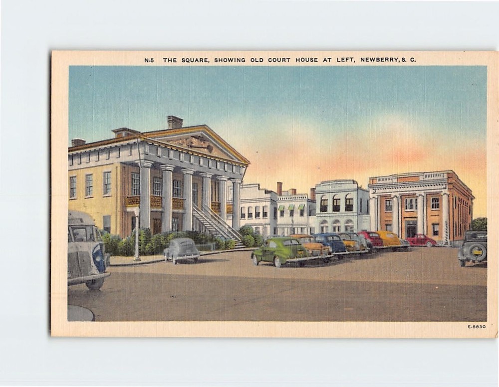 Postcard The Square Old Court House Newberry South Carolina USA North America