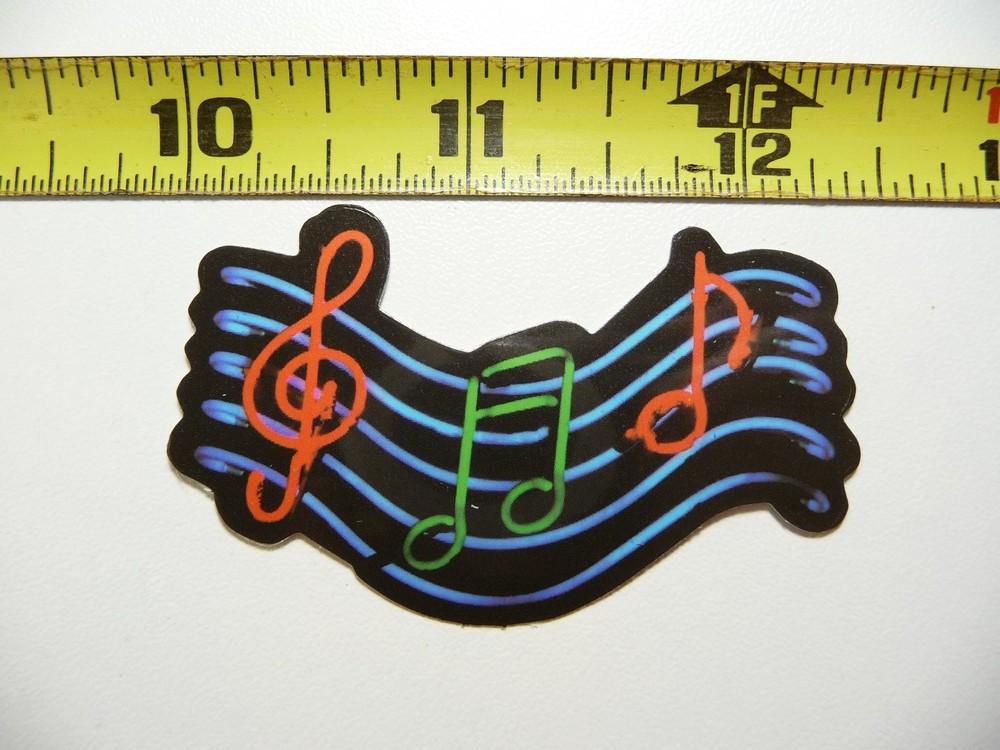 Colorful Musical Notes Neon Sticker Decal for Fun Celebrations