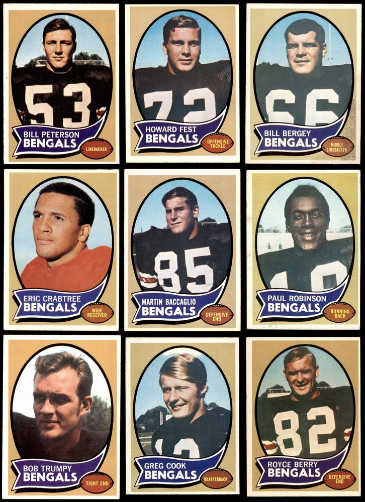 1970 Topps Cincinnati Bengals Team Set 5.5 - EX+ 7175252