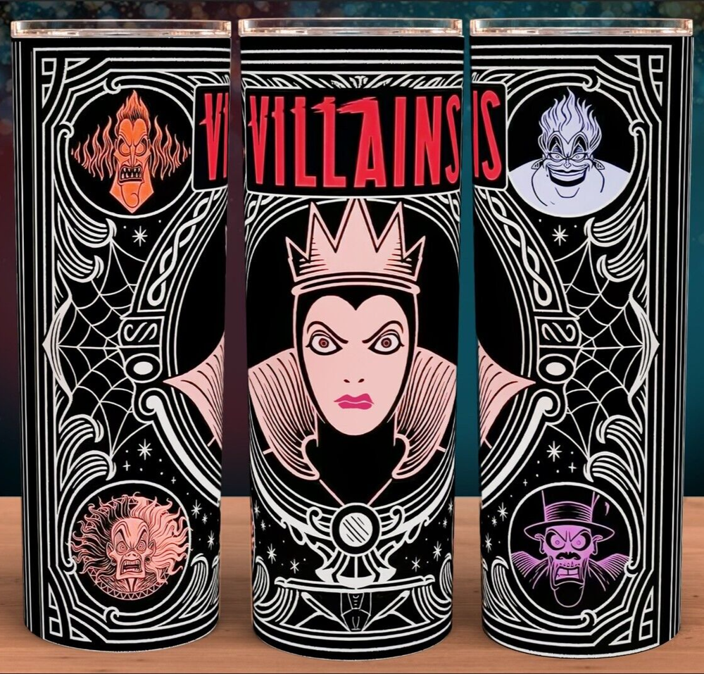 Queen Grimhilde - Ursula - Cruella Villains Tumbler Cup Mug 20oz
