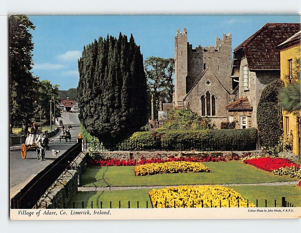 Postcard View Of Village of Adare Co Limerick Ireland