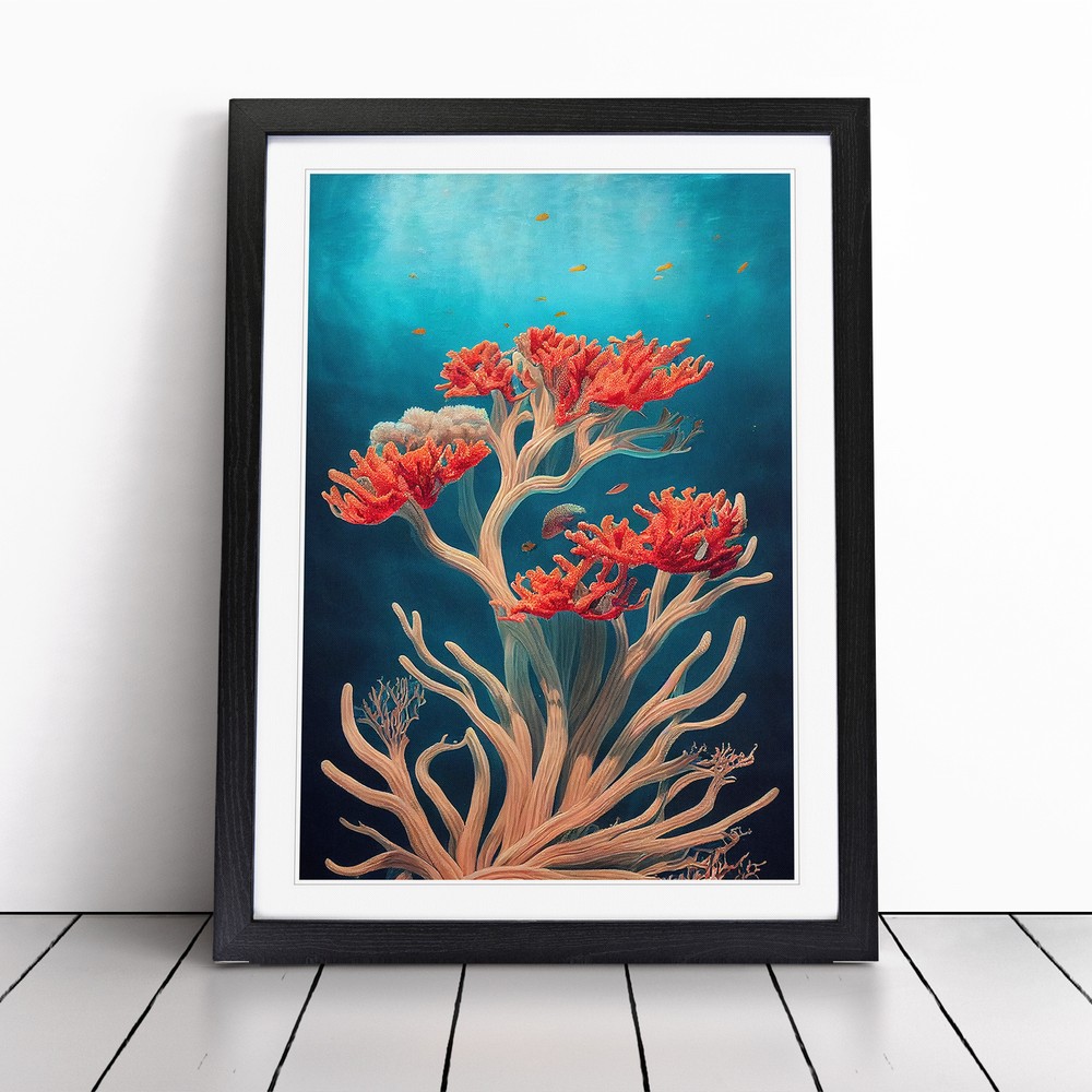 Wondrous Coral Reef Wall Art Print Framed Canvas Picture Poster Decor