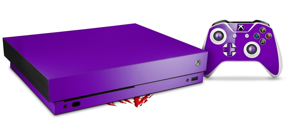 Skin Set for XBOX One X Solids Collection Purple
