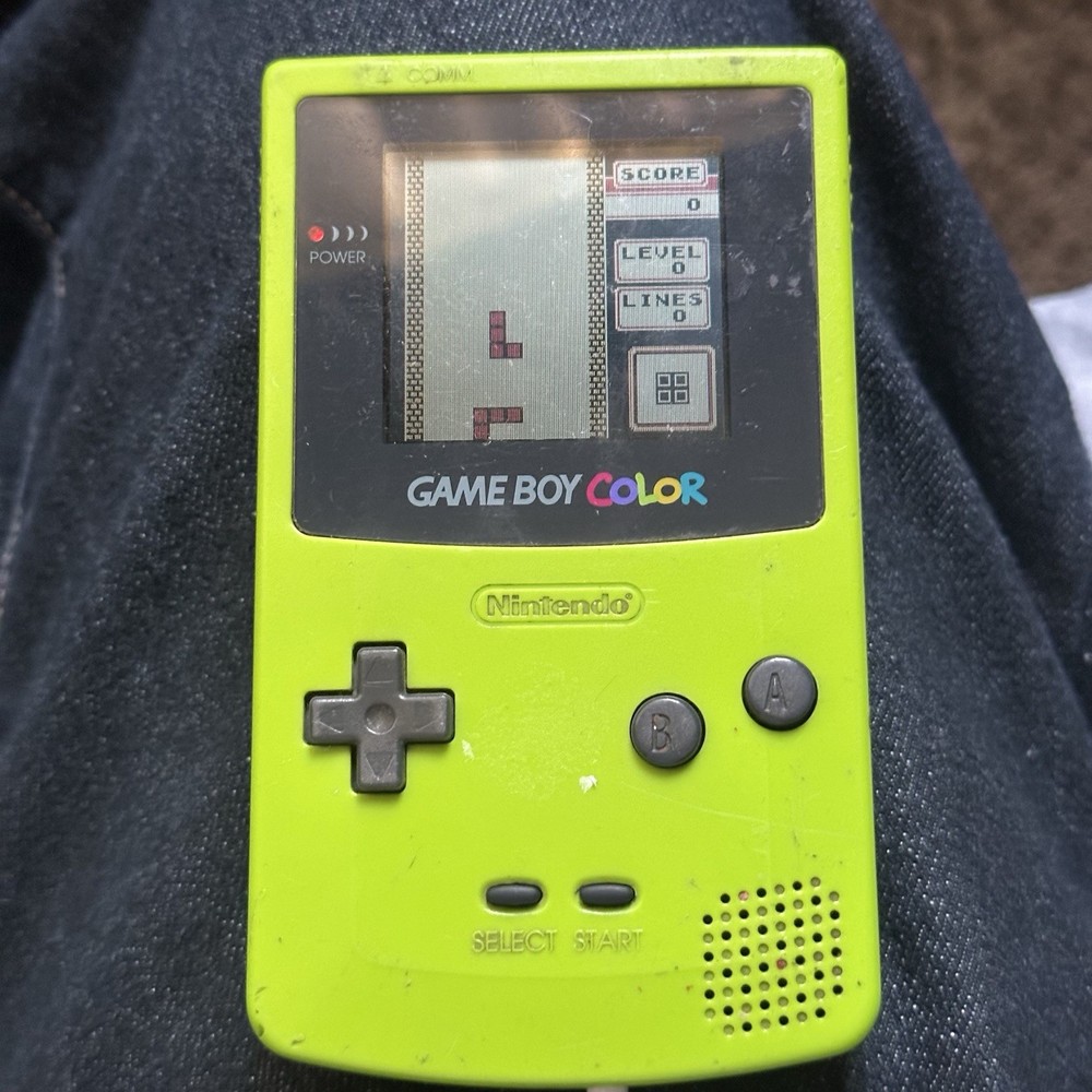 Nintendo Game Boy Color Kiwi Green, Works, Read Description