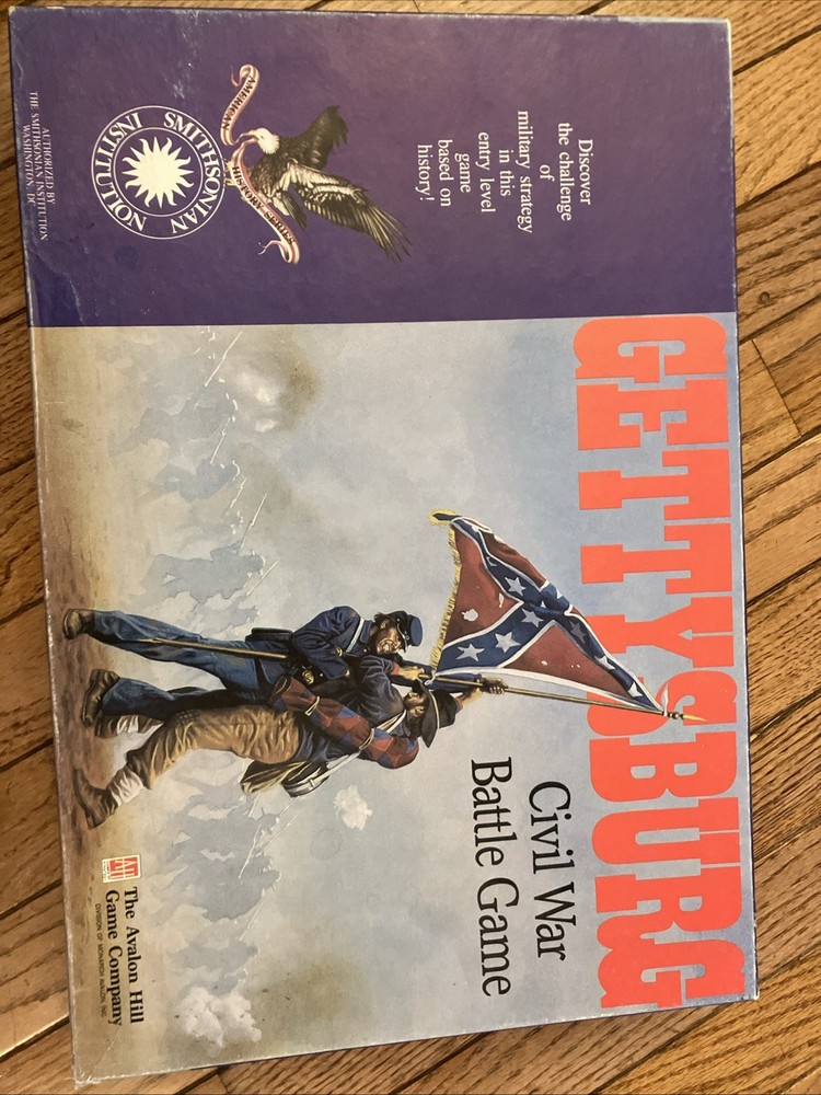 Gettysburg Civil War Battle Game-Avalon Hill Smithsonian Ed.-VINTAGE
