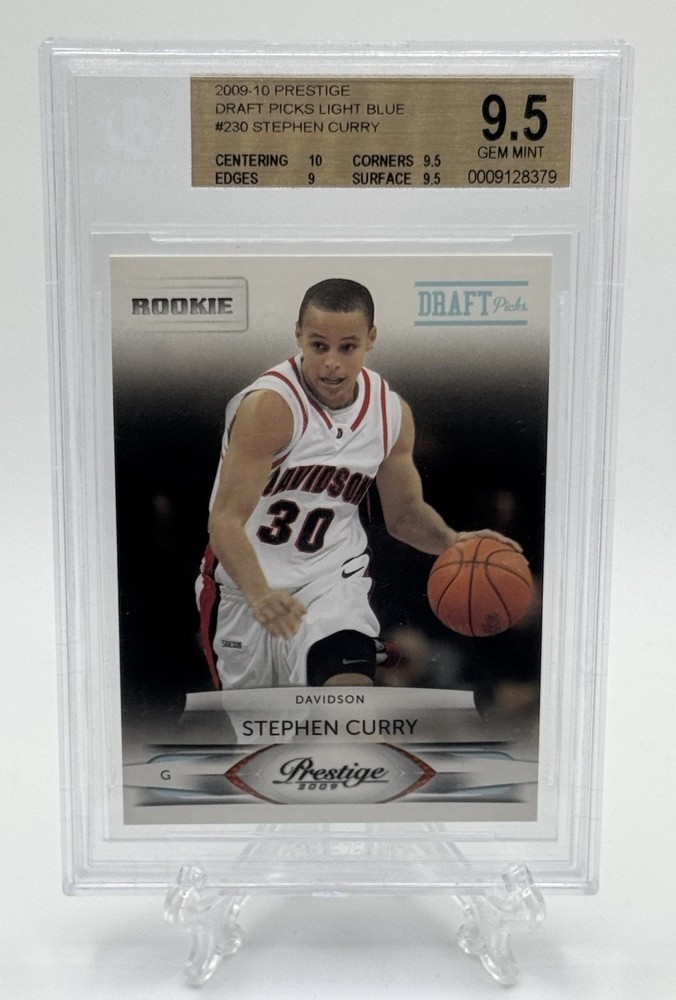 Stephen Curry Rookie RC 2009 Prestige Draft Picks Light Blue /999 BGS 9.5