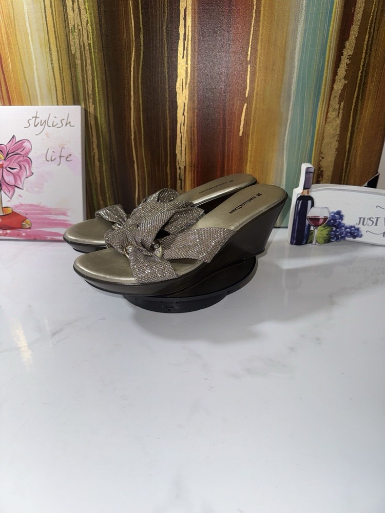 Naturalizer Metallic Wedge Sandals - Women’s Size 8.5M