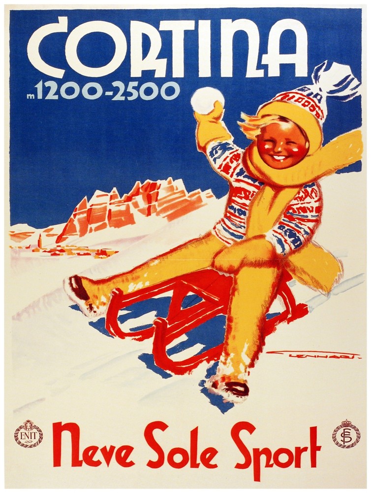 7720.Decoration Poster.Home Room wall interior design.Cortina d'Ampezzo travel