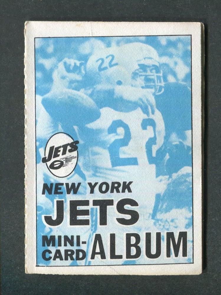 New York Jets 1969 Topps Mini Stamp Album Football Card Booklet w/ Joe Namath