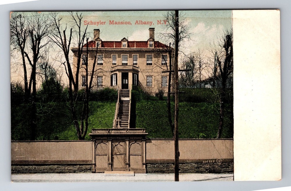 Albany NY-New York, Schuyler Mansion, Antique, Vintage Souvenir Postcard