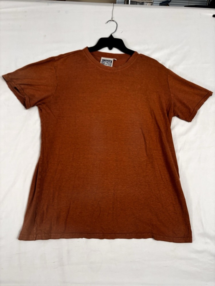 Jungmaven Hemp Organic Cotton Burnt Orange T-Shirt USA Made Men XL