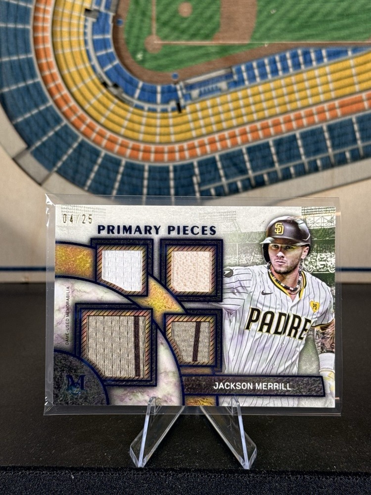 2025 Topps Museum Collection Jackson Merrill Quad Relic /25 #SPPQ-MER