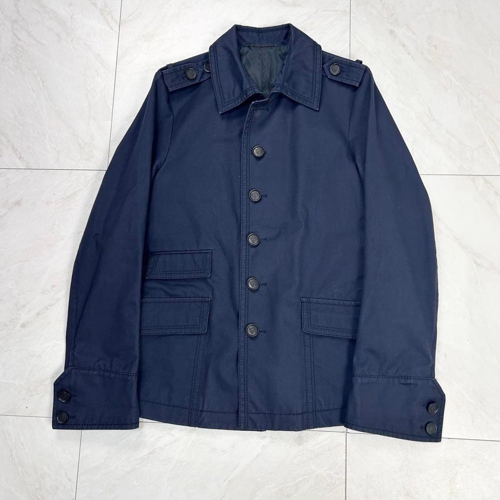 GUCCI Tom Ford period military cotton jacket 44 navy