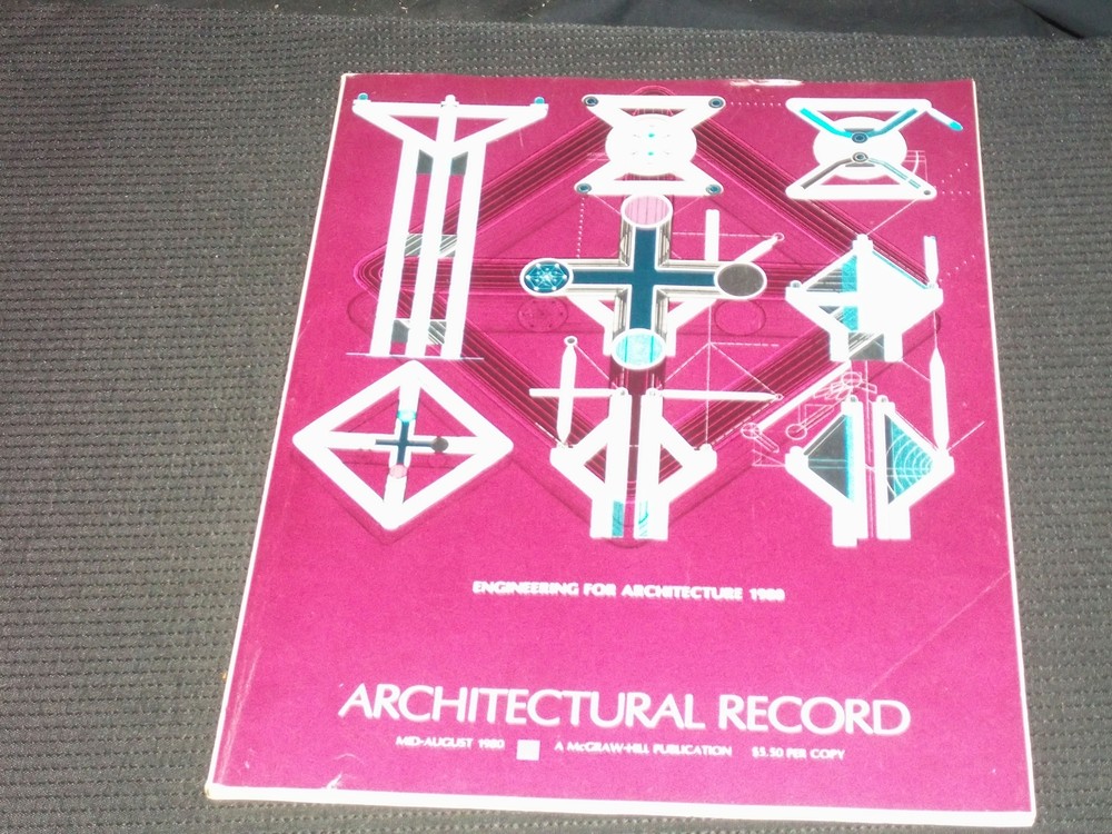 1980 MID AUGUST ARCHITECTURAL RECORD MAGAZINE - ENGINEERING FRONT COVER - E 5962