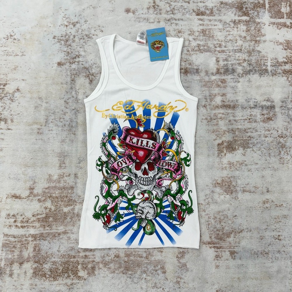 ( new) 2000sVintage Ed Hardy by Christian Audigier Tank Tops S