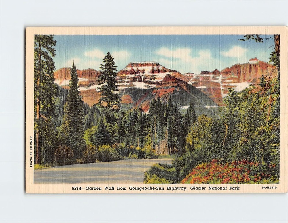 Postcard Garden Wall from Going-to-the-Sun Highway Glacier National Park Montana