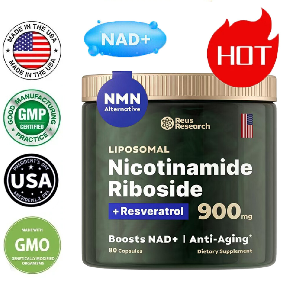 NAD+ Supplement for Anti-Aging Energy Focus & Nicotinamide Riboside Resveratrol