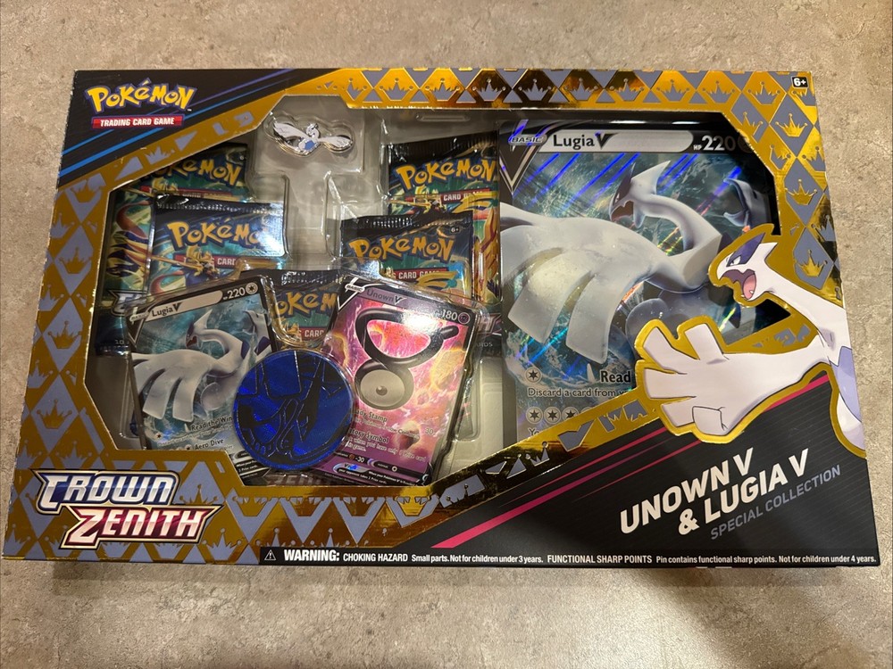 Pokémon Crown Zenith Unown v & Lugia v Special Collection Figure Sealed