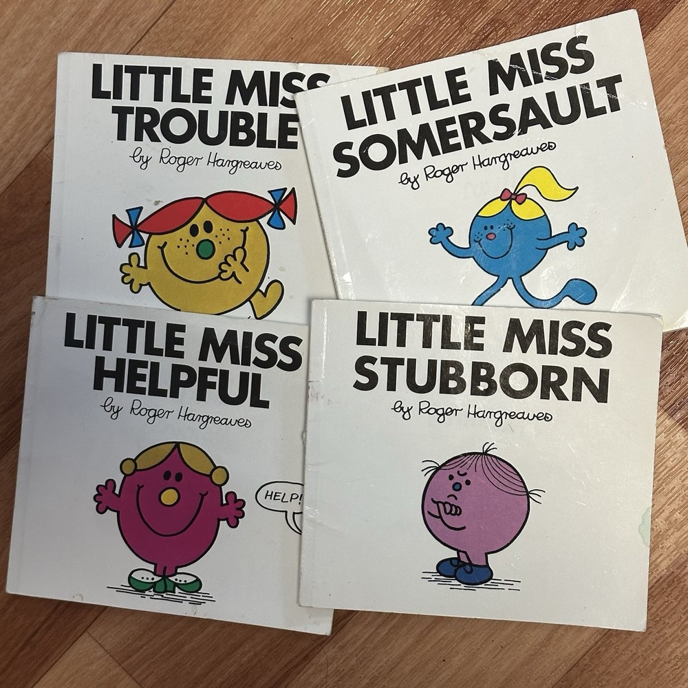 VTG Mr. Men and Little Miss Books (Lot of 4) by Roger Hargreaves [Paperback]