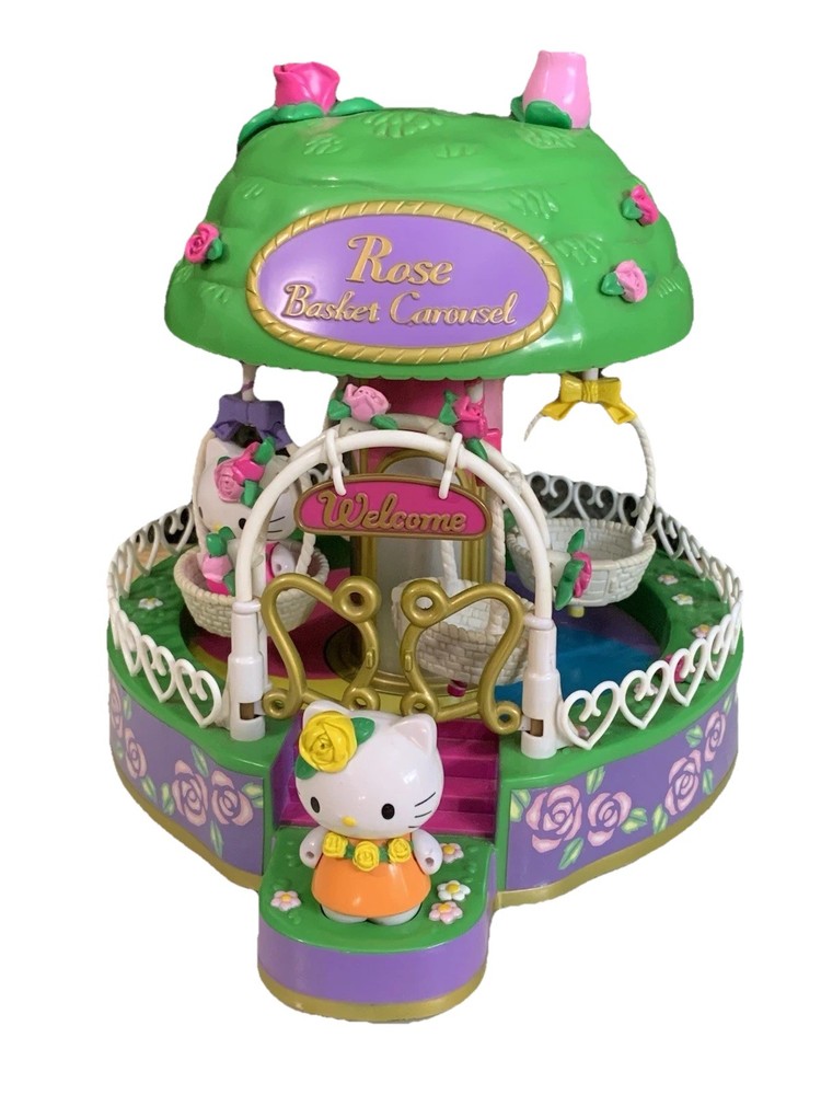 2001 Bandai Hello Kitty Dream World Rose Basket Carousel (partially works)