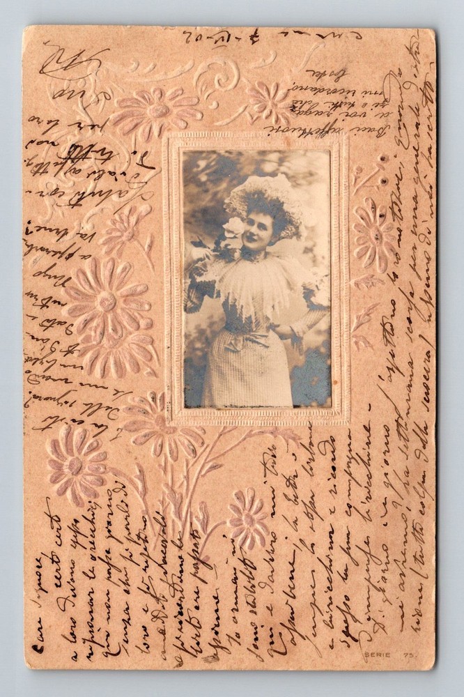 Argentina- Buenos Aires Beautiful Lady Portrait Old Post Vintage c1902 Postcard