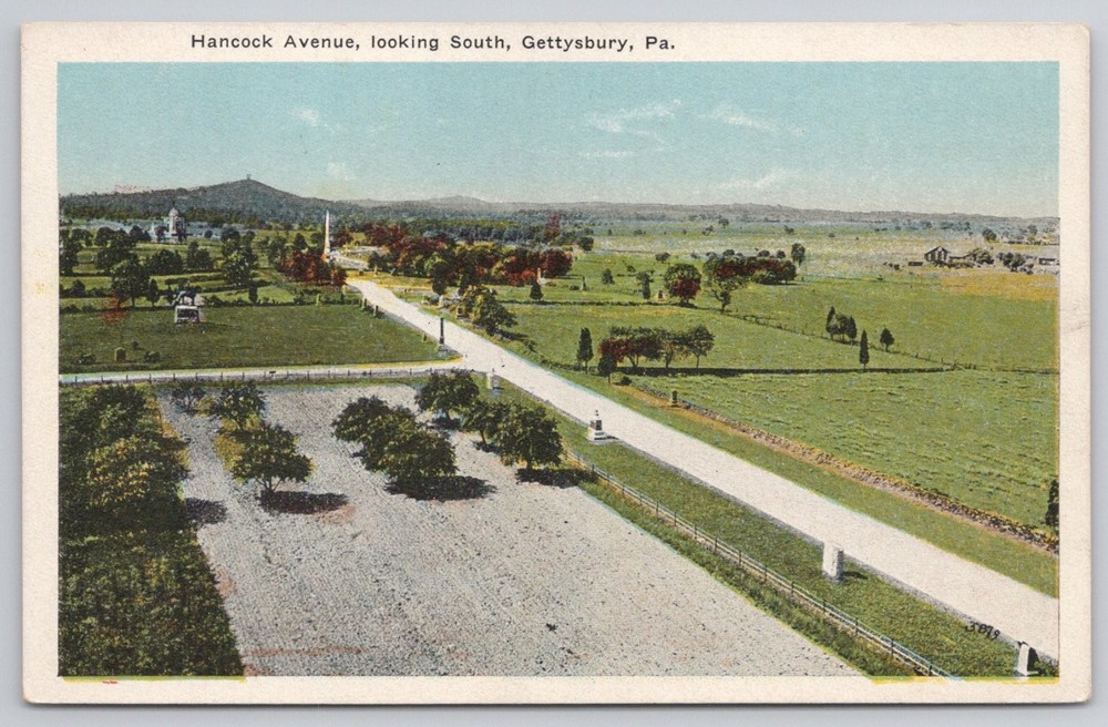 Hancock Avenue Gettysburg PA Civil War Battlefield Postcard