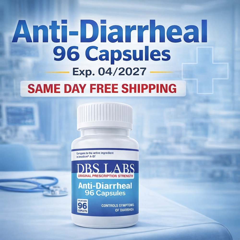 DBS Labs Anti-Diarrheal 96 Capsules Exp. 04/2027 SAME DAY FREE SHIPPING