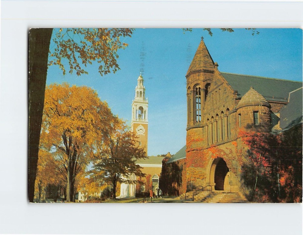 Postcard Billings Library Ira Allen Chapel University of Vermont Burlington VT