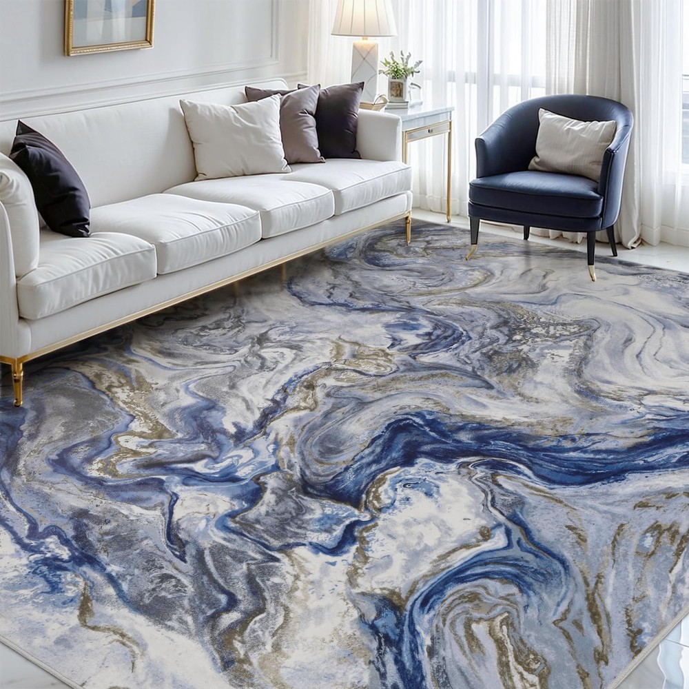 5x7 Area Rugs for Living Room, Modern Abstract Rug for Bedroom, Contemporary ...
