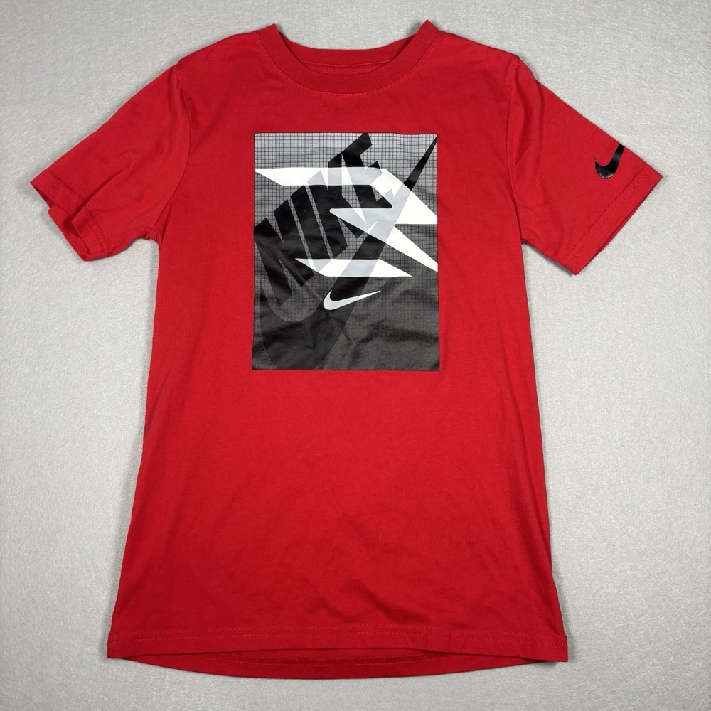 Nike 3Brand by Russell Wilson T Shirt Boys L 12-13YRS Red Cotton Blend Box Logo