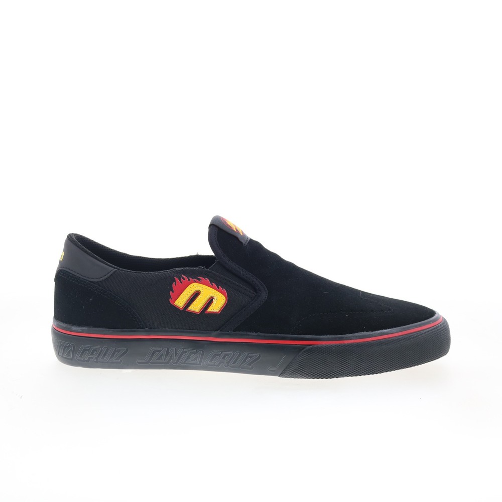 Etnies LO-Cut Slip X Santa Cruz Mens Black Skate Inspired Sneakers Shoes