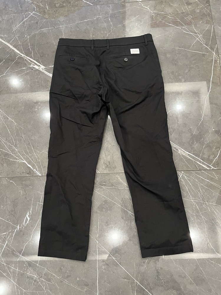 Norse Projects Aros Slim Light Stretch Black Chino Pants Size 34