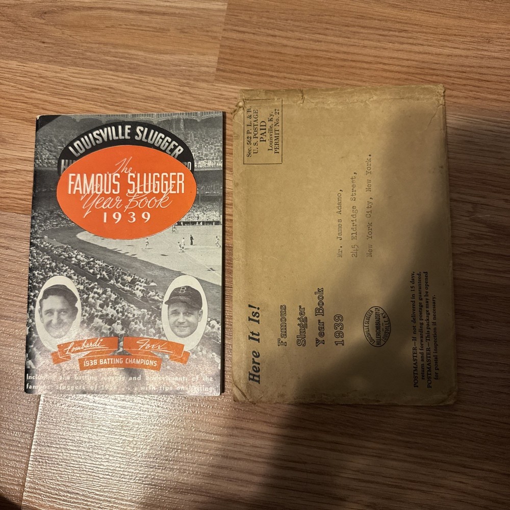 Famous Slugger Yearbook 1939   All Baseball Stats    Jimmy Foxx & Ernie Lombardi