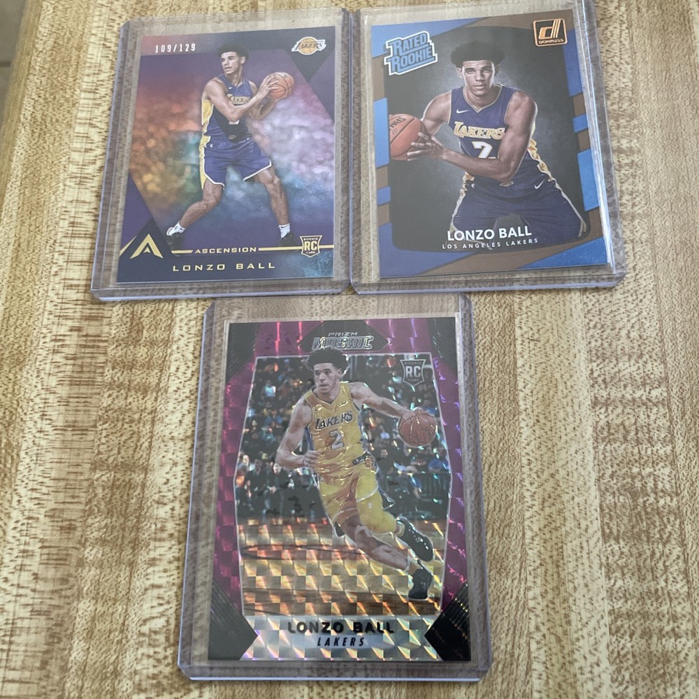 Lonzo Ball Rookie Lot Prizm Purple Lakers