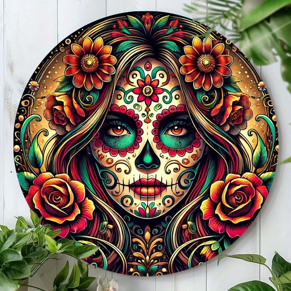 Black/Red Skull Crossbones Art - Modern Decor