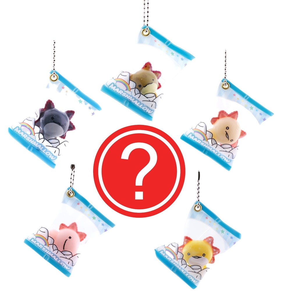 Japanese Gashapon Keychain Axolotl Candy Bag Shaker Charm Figure Capsule Toy