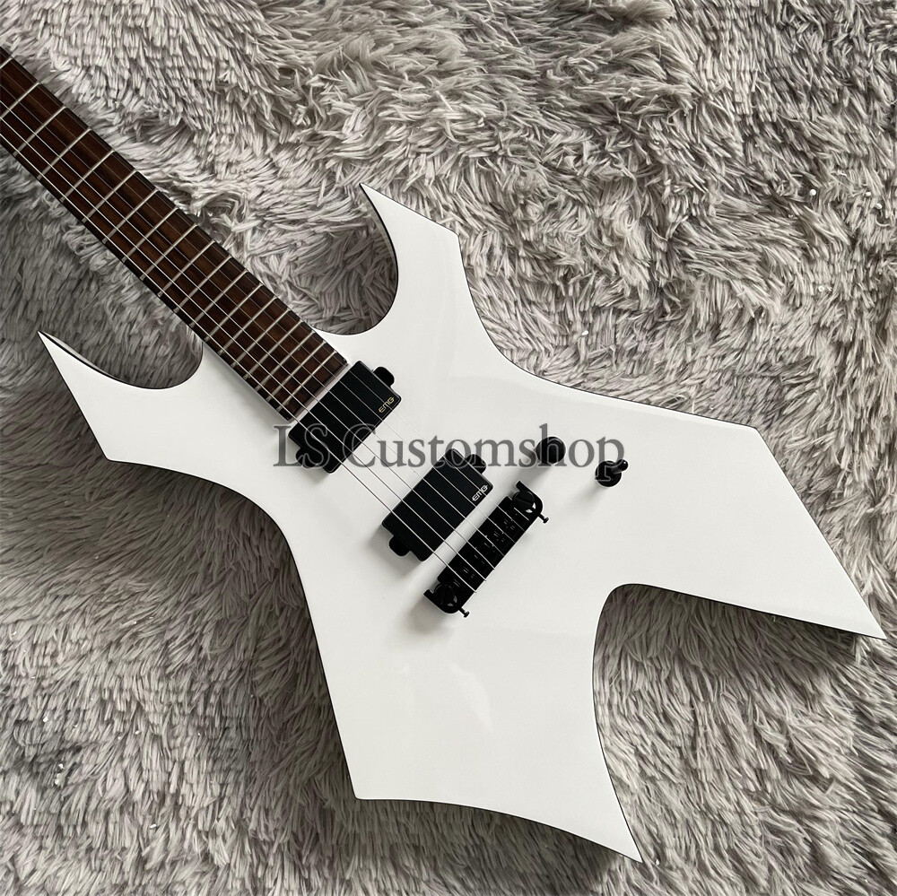 BC Extreme Warlock Electric Guitar White Solid Body HH Pickup Rosewood Fretboard
