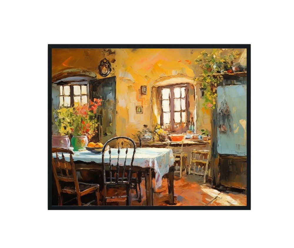 Country Kitchen Colorful Abstract Photo Art Print Poster Wall Art Painting