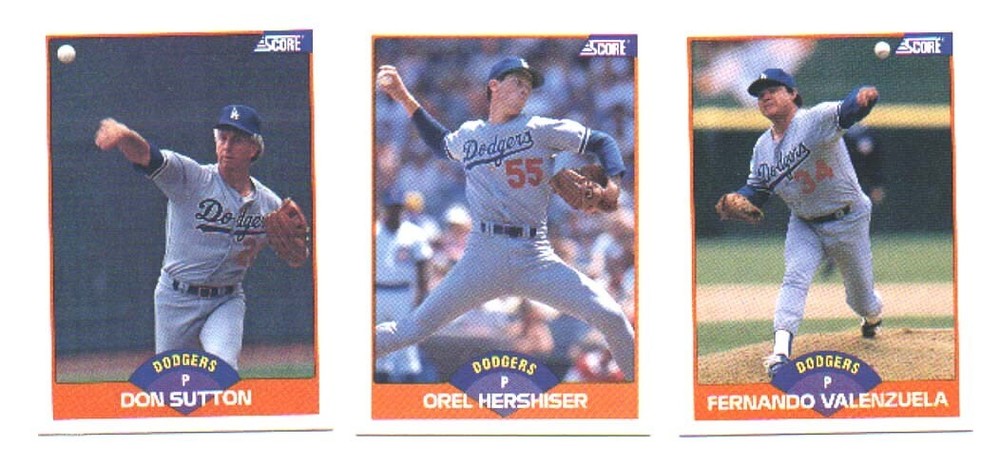 1989 Score DODGERS Team Set GEM MINT Hershiser Valenzuela
