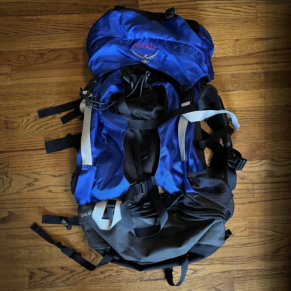 Osprey Luna 60 Backpack Small Hiking Camping Bag Blue & Black