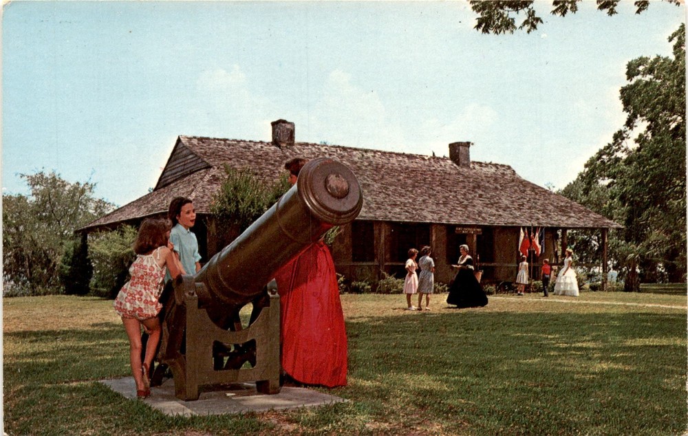 Spanish Fort, Pascagoula, Mississippi, Historic Building, Museum, Postcard