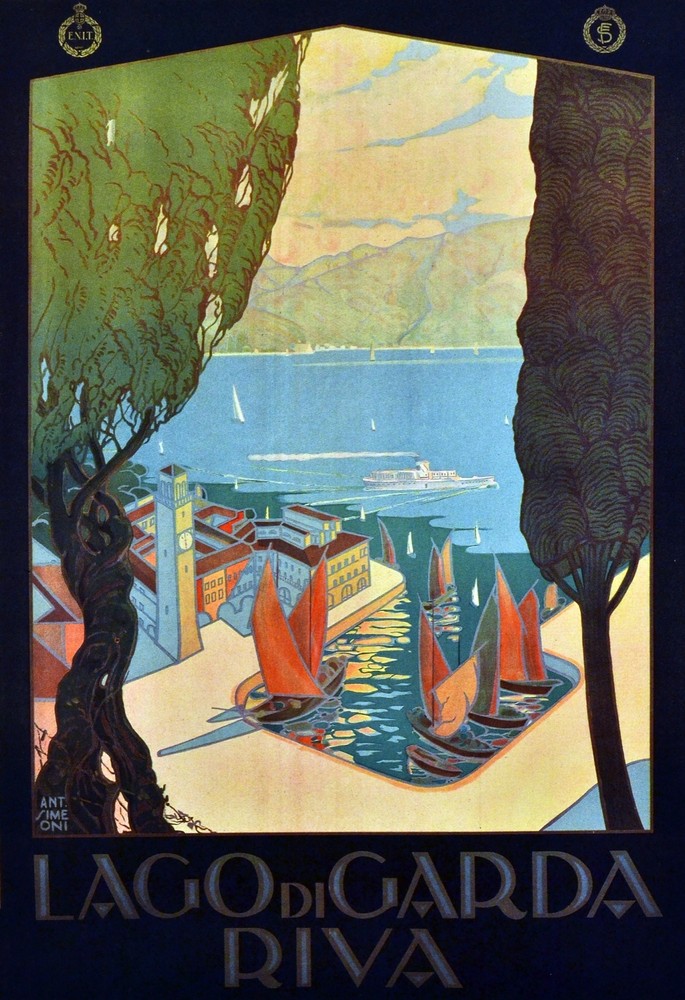 Decoration Poster.Home Room Interior design.Travel Italy.Garda.6553