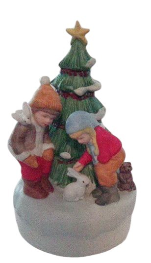 Christmas Around The World Woodland Friends Christmas Music Box 1988 Vintage