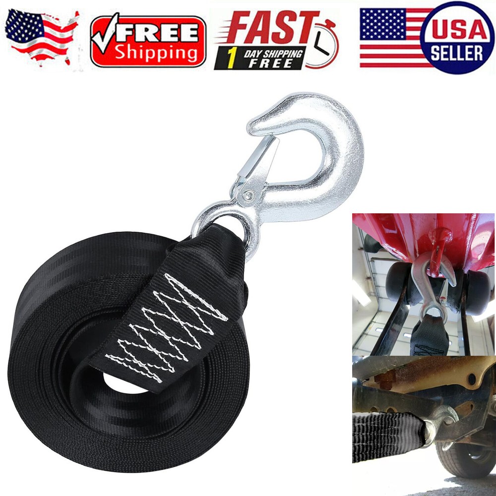 HEAVY DUTY BOAT TRAILER TOW REPLACEMENT WINCH STRAP ROPE 2