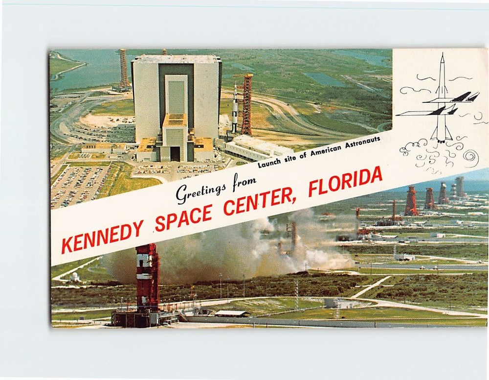 Postcard John F Kennedy Space Center NASA  Florida