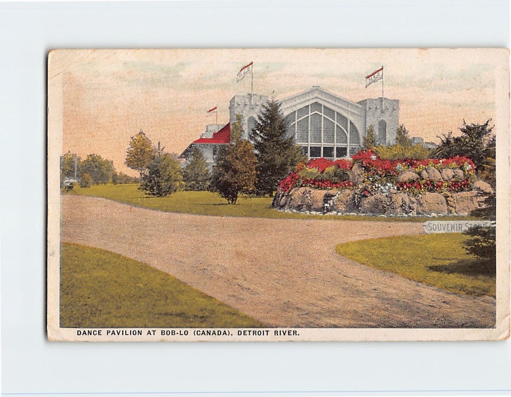 Postcard Dance Pavilion At Bob Lo Detroit River Amherstburg Canada
