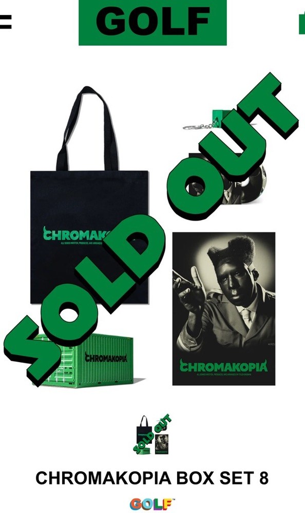 Tyler The Creator Chromakopia Box Set 8 Bag/Key Chain/CD/ Poster