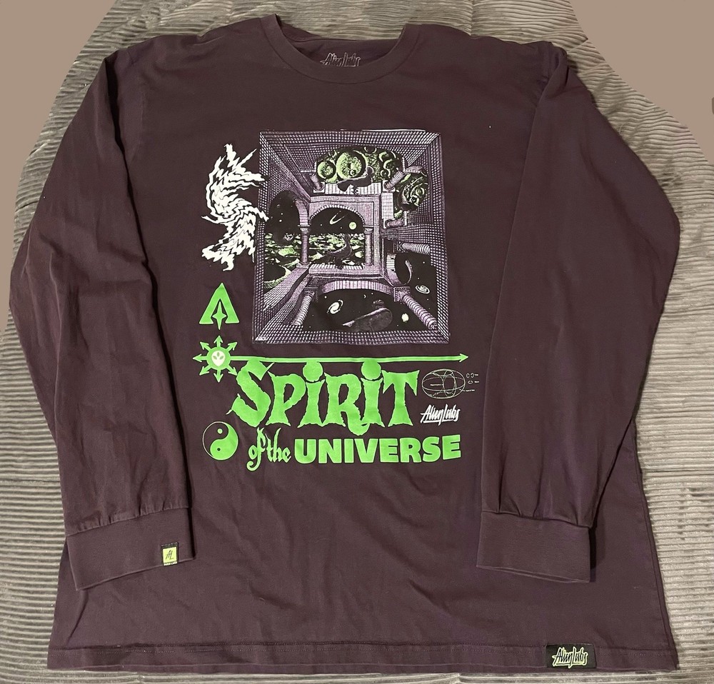 Alien Labs Spirit of the Universe Long Sleeve Black Graphic Shirt 2XL