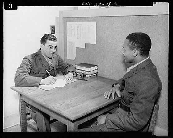Camp Lejeune New River North Carolina 1940s Marine Corps Interview Room